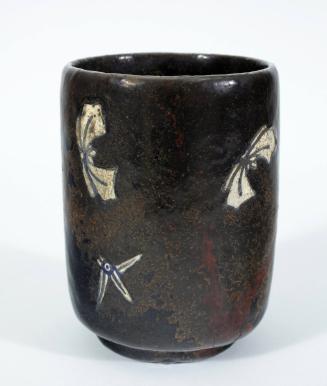 Kenzan-style Tea Bowl with Raised Design