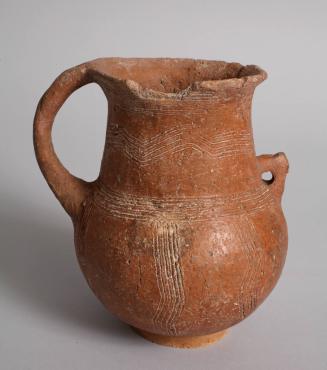 Red Polished Ware II Jug Decorated with Zig-Zag and Parallel Lines