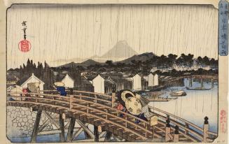 Light Rain on Nihon Bridge, from the series Famous Places in the Eastern Capital