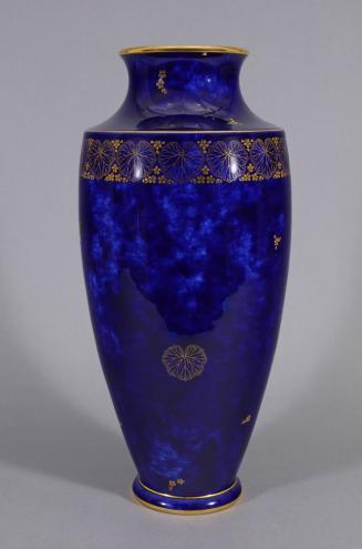 Sevres Vase with Design of Lotus Leaves and Clover
