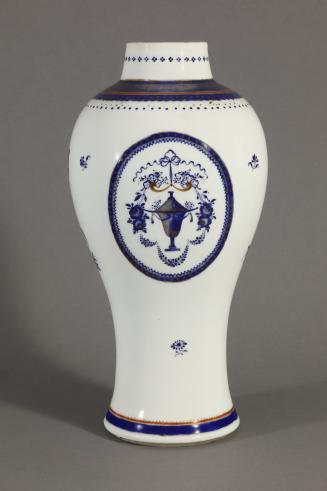 Vase Decorated with Medallions of Flowers and Butterflies