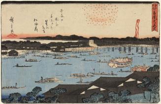 Fireworks over Ryogoku, from the series Famous Places in Edo