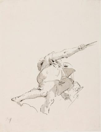 Sketch for a Figure in a Ceiling Decoration