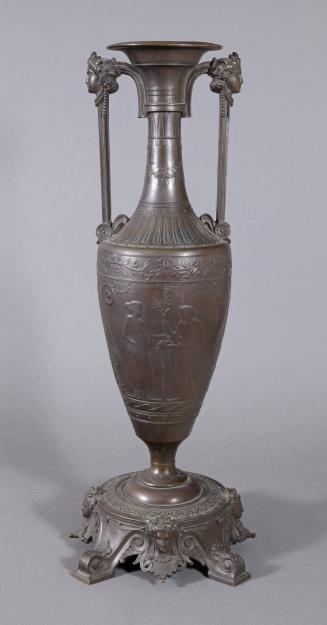 Grecian Urn with Figures in Low Relief on the Sides and Handles