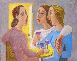 Three Women Drinking Wine