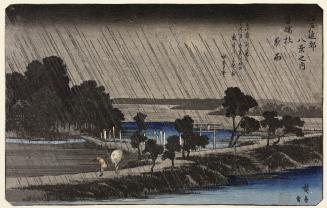 Night Rain at the Forest of Azuma, from the series Eight Views of the Environs of Edo