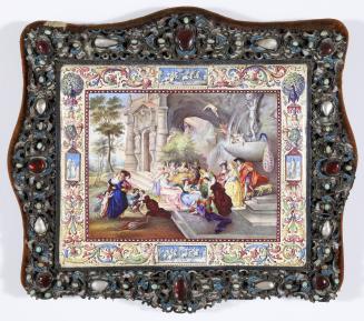 Plaque Decorated with a Copy of a Painting by Rubens