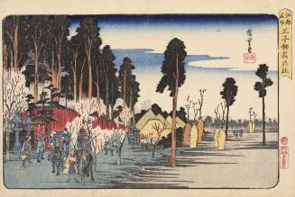 The Inari Shrine at Oji, from the first series Famous Places in Edo