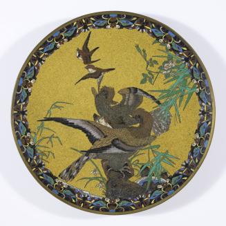 Plaque with Bird and Flower Design