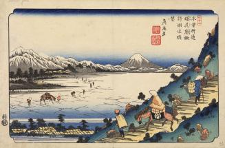 View of Lake Suwa from Shiojiro Pass, no. 31 from the series A Set of Pictures of Kisokaidō