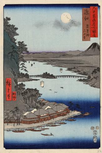 Ishiyama Temple and Lake Biwa, no. 22 from the series Pictures of Famous Places in the Sixty-odd Provinces