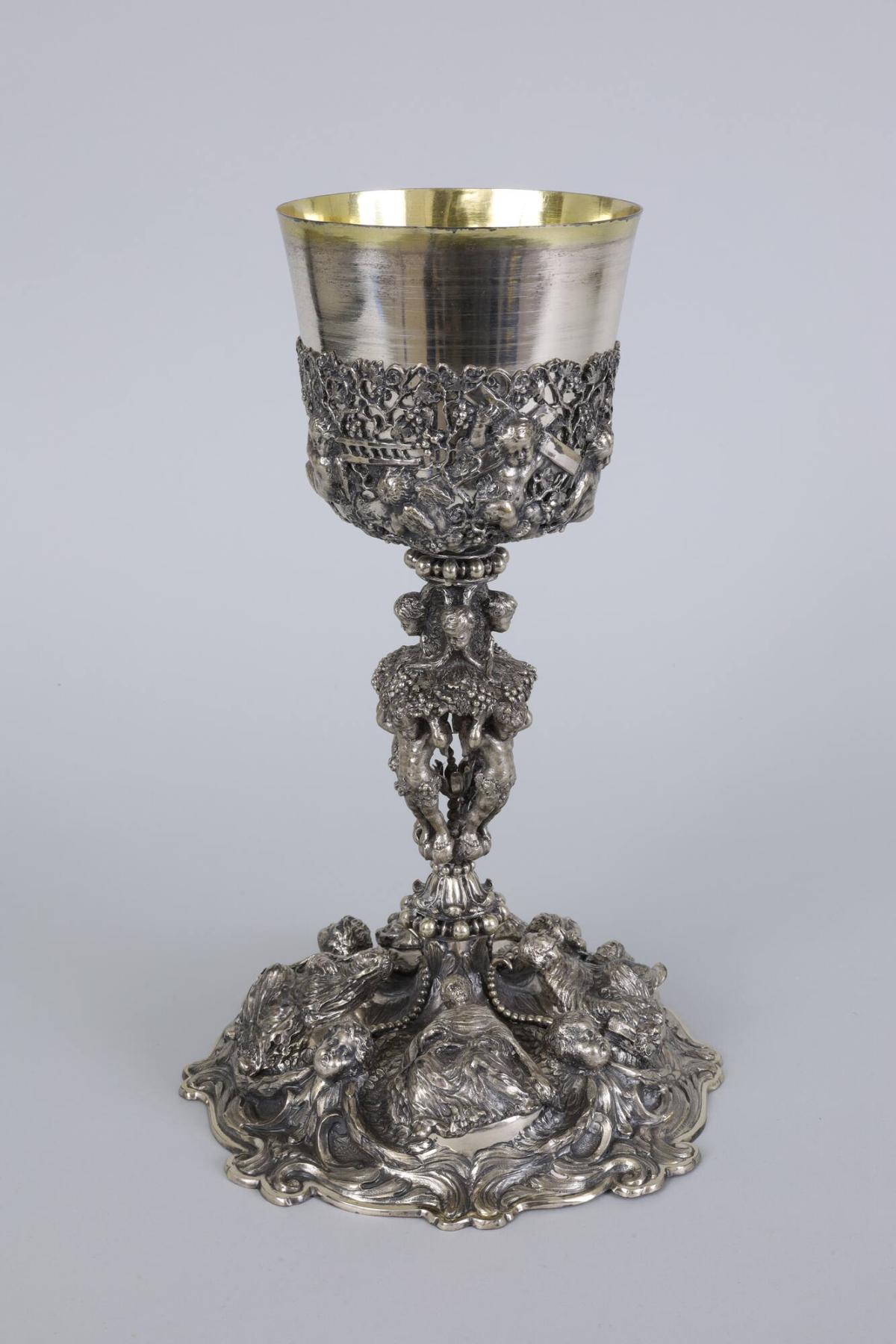 Chalice Decorated with Four Saints and Cherubs Bearing Instruments of the Passion