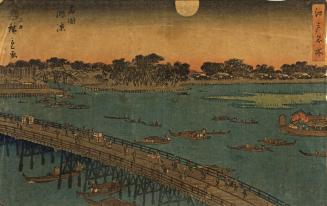 Enjoying the Evening Cool at Ryogoku (Ryogoku noryo), from the series One Hundred Famous Views of Edo