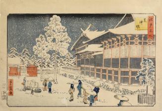Snow at the Shimmei Shrine in Shiba, from the series One Hundred Famous Views of Edo