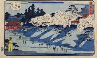 Cherry Blossoms at the Kiyomizu Hall in Ueno, from the series Famous Views of the Eastern Capital