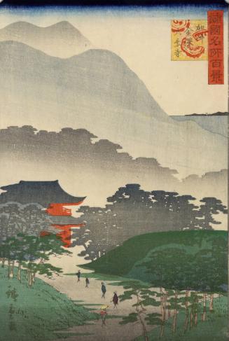 Mist at Daijo Temple at Kanazawa in Kaga Province, from the series One Hundred Views of Famous Places in the Provinces