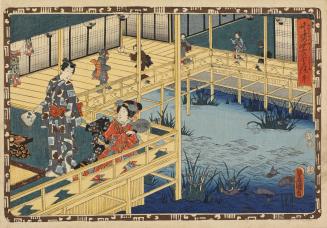 Women Overlooking a Carp Pond, no. 50 from the series Faithful Depictions of the Shining Prince
