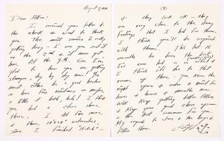 Two-page Letter and Envelope from H.C. Westermann to Allan Frumkin (Frog)