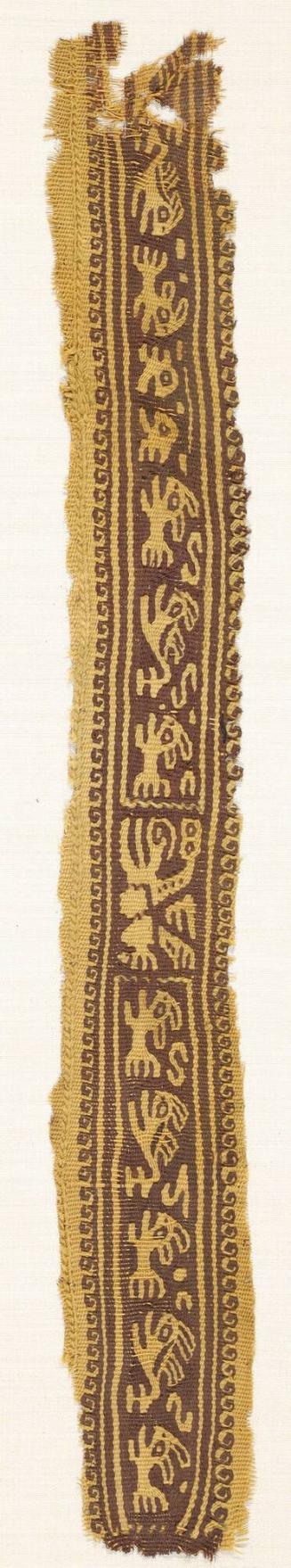 Tunic Strip Decorated with Horizontal Frieze of Running Rabbits