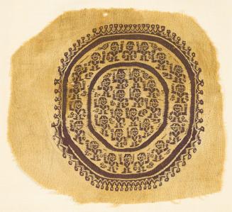 Circular Tunic Medallion with Allover Pattern of Figures, Fish, Birds and Duck