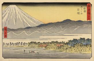 Mt. Fuji from Numazu, no. 13 from the series The Fifty-three Stations of the Tōkaidō, also called the Reisho Tōkaidō