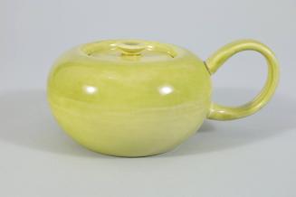 American Modern Chartreuse Curry Sugar Bowl with Lid