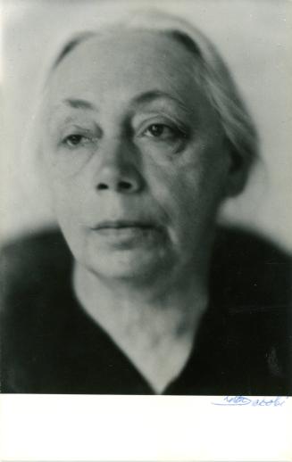 Postcard from Lotte Jacobi to Gloria Werner (Portrait of Käthe Kollwitz)