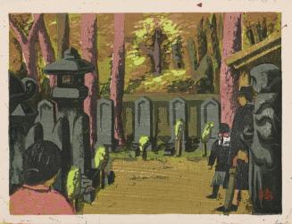 Graveyard at Sengakuji, from the series Scenes of Last Tokyo