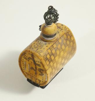 Miniature Cask on Base with Incised Geometric Design