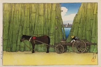 Horse Cart on the Komagata Bank of the Sumida River, from the series Twelve Tokyo Themes