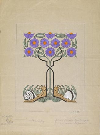 Design with Two Snails and Flower