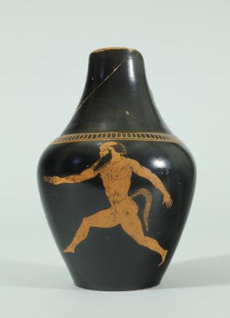 Red-Figure Oenochoe  (wine pitcher) with Running Satyr