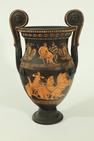 Black Basalt Encaustic-decorated Volute Krater Vase