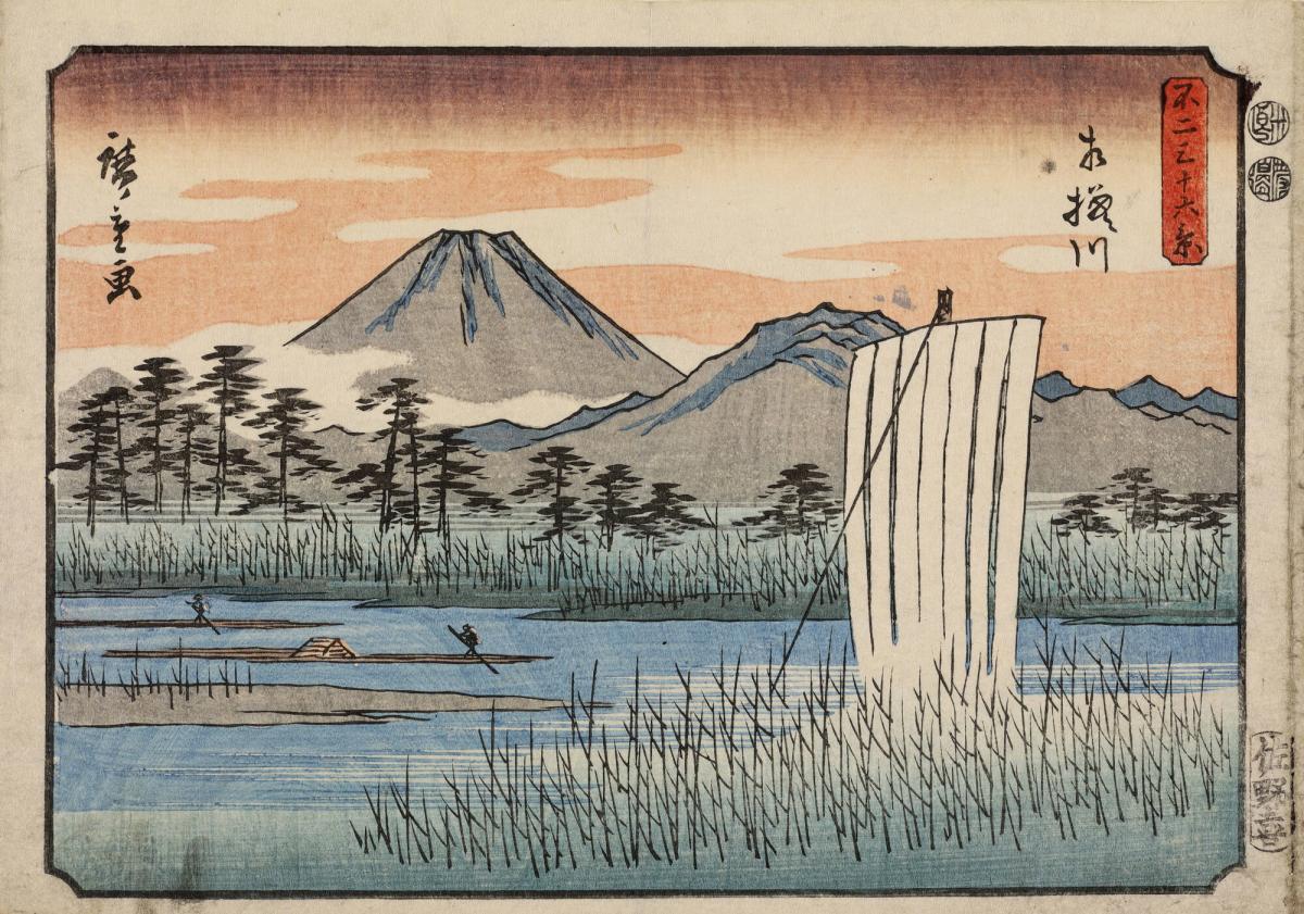 Fuji from the Sagami River, from the series Thirty-six Views of Mt. Fuji