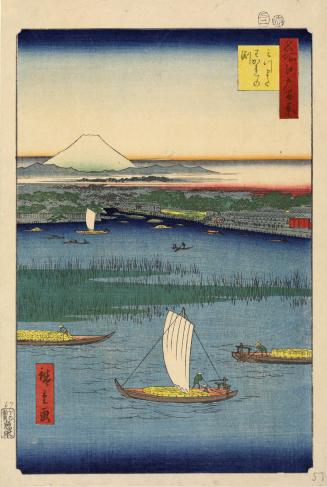 Channels at Mitsumata Wakarenofuchi (Mitsumata Wakarenofuchi), from the series One Hundred Famous Views of Edo (Meisho Edo hyakkei)