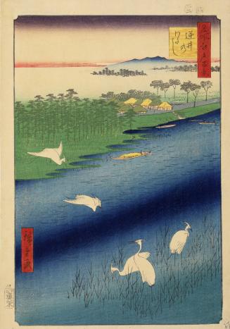 The Ferry Crossing at Sakasai (Sakasai no watashi), from the series One Hundred Famous Views of Edo (Meisho Edo hyakkei)