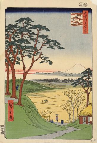 "Grandpa's Tea-House" at Meguro (Meguro Jijigachaya), from the series One Hundred Famous Views of Edo (Meisho Edo hyakkei)