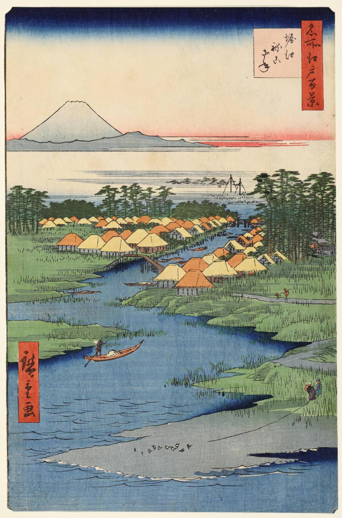 Horie and Nekozane (Horie Nekozane), from the series One Hundred Famous Views of Edo (Meisho Edo hyakkei)