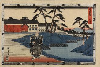 Yuranosuke Swears Revenge Outside his Master's Mansion in Edo, Act 4 from the series Chushingura