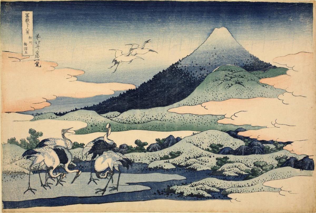 Fuji from Umezawa Marsh in Sagmi Province, from the series Thirty-six Views of Mt. Fuji