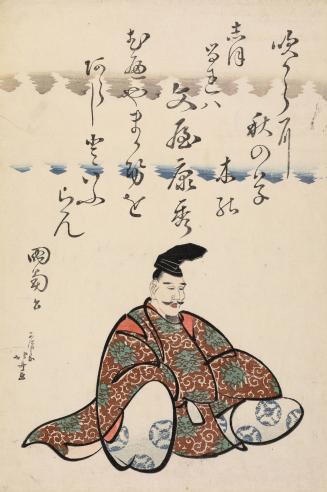The Poet Bunya no Yasuhide, from an untitled series of the Six Immortal Poets