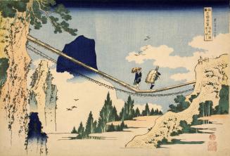 The Suspension Bridge on the Boundary of Hida and Etchu Provinces, from the series Famous Bridges of the Provinces
