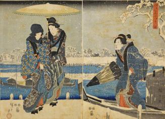 Snow on the Sumida River, from the series Views of the Four Seasons at Famous Places in Edo