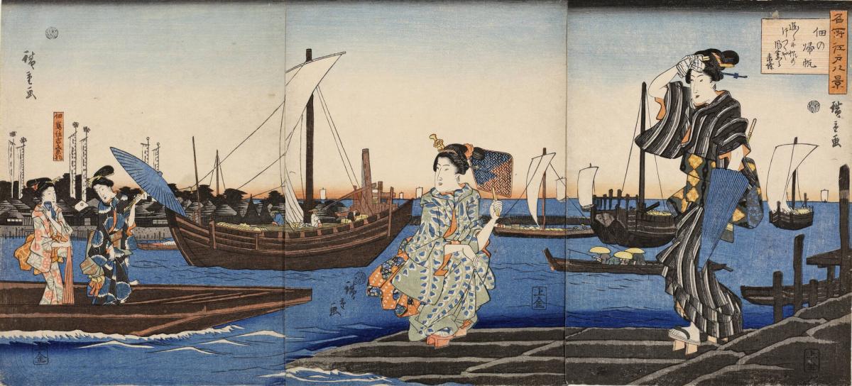 Returning Sails at Tsukuda, from the series Eight Views of Famous Places in Edo