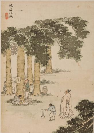 Ni Yu (Ni Zan) Washes the Tong Tree, from the album Figures in Settings