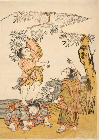 Children Breaking Branches from a Cherry Tree, from an untitled series of Children as the Seven Lucky Gods