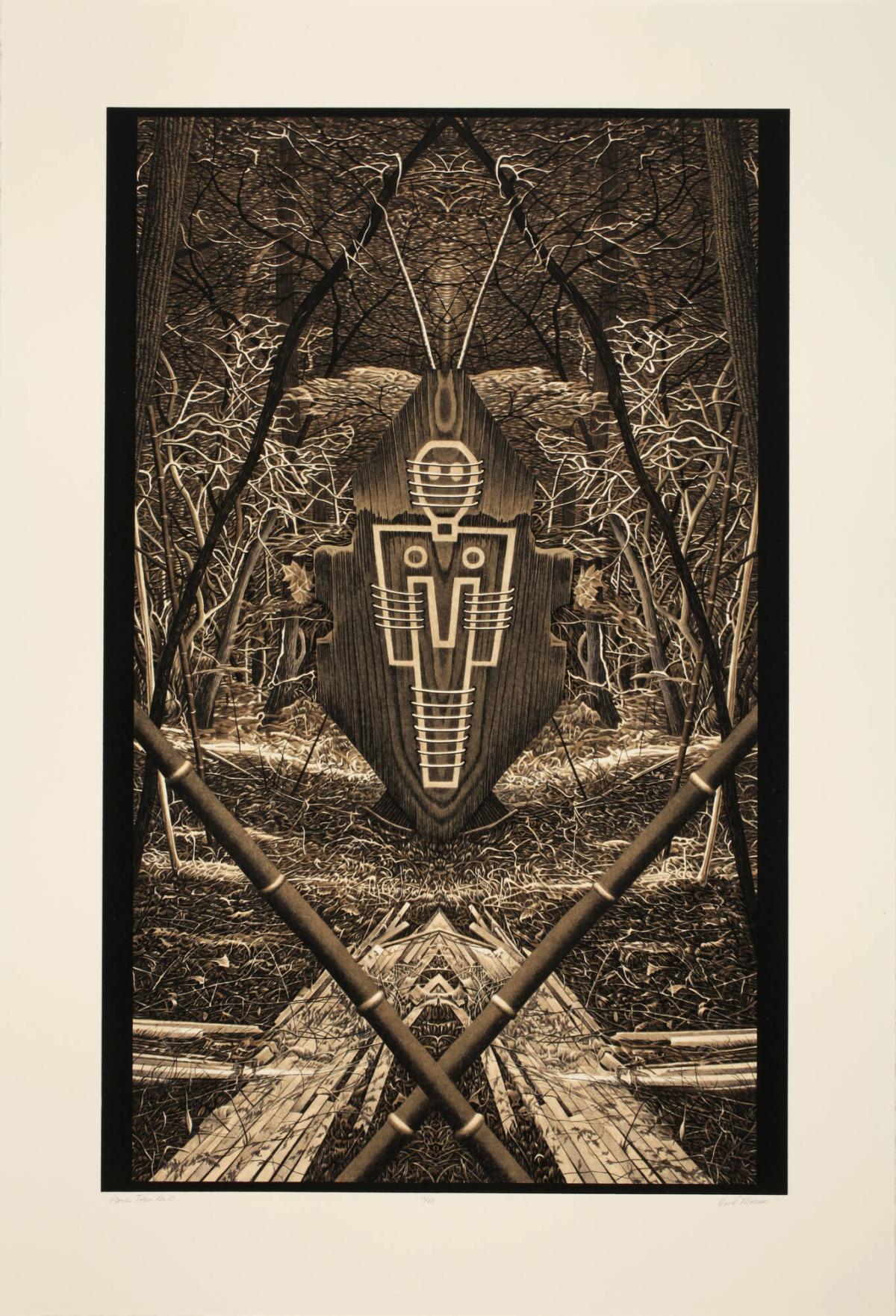 Iconic Totem No. 10, from the Corcoran 2005 Print Portfolio: Drawn to Representation