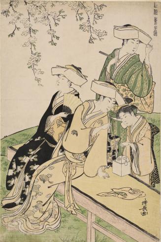 Women Beneath a Cherry Tree, from the series Modern Brocades of the East