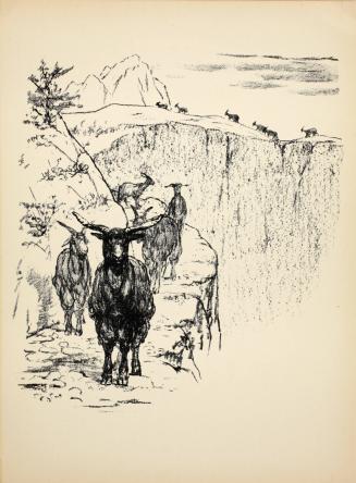 Zeigen (Goats), plate 5 from Deutsche Graphiker der Gegenwart (German Printmakers of Our Time)