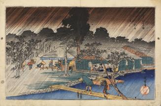 Evening Rain on the Banks of the Tadasu River, from the series Famous Views of Kyoto